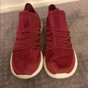 Burgundy sneakers